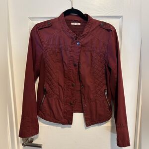 Maurices Maroon Utility Jacket